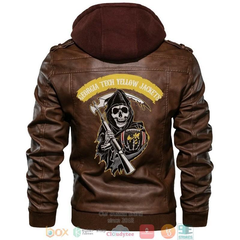 Georgia-Tech-Yellow-Jackets-NCAA-football-Leather-Jacket-LJ1283 Georgia Tech Yellow Jackets NCAA football Leather Jacket LJ1283