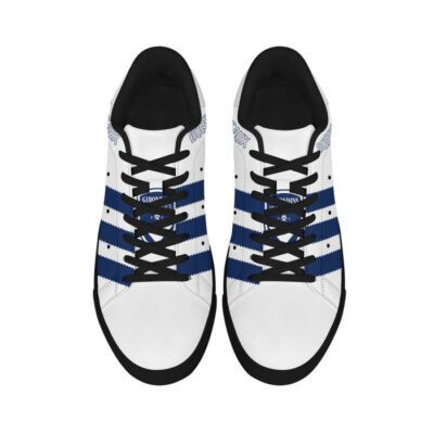 Girondins de Bordeaux Low Top Leather Stan Smith Shoes - Black Sole SST1656 3 Girondins de Bordeaux Low Top Leather Skate Shoes Tennis Shoes Sneaker For Fans Black Sole 3