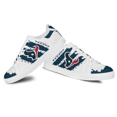 Houston Texans Low Top Leather Stan Smith Shoes - White Sole SST1581 2 Sneaker For Fans - White Sole