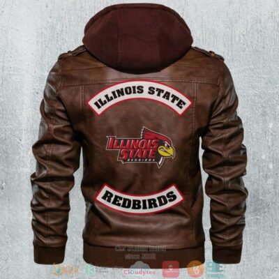 Illinois State Redbirds NCAA Football Motorcycle Men Art Leather Jacket LJ1430