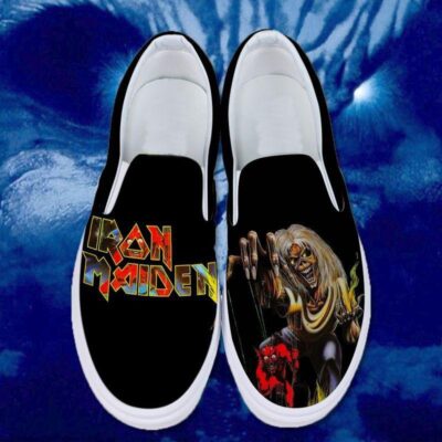 Iron Maiden Music Band Rock Art Sneaker Gift For Fans Custom Shoes Slip On Shoes