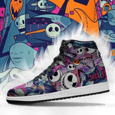 Jack Skellington The Nightmare Before Christmas Air Jordan 1 High Top Sneakers Custom Shoes 2