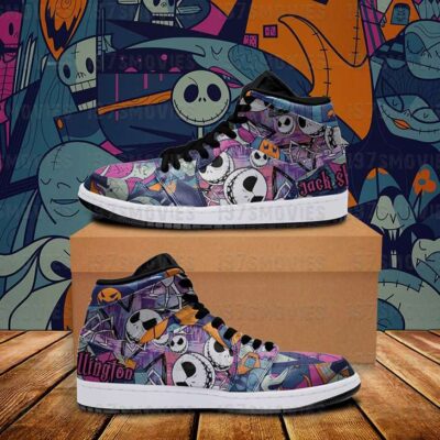 Jack Skellington The Nightmare Before Christmas Air Jordan 1 High Top Sneakers Custom Shoes