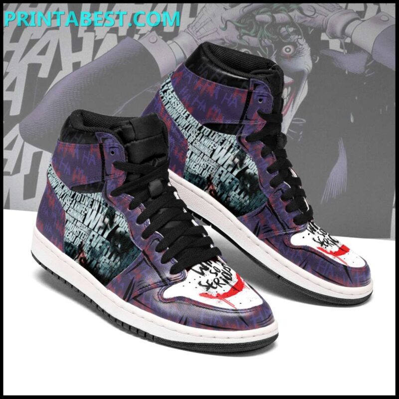 Joker Smile Air Jordan 1 High Top Sneakers Custom Shoes 1