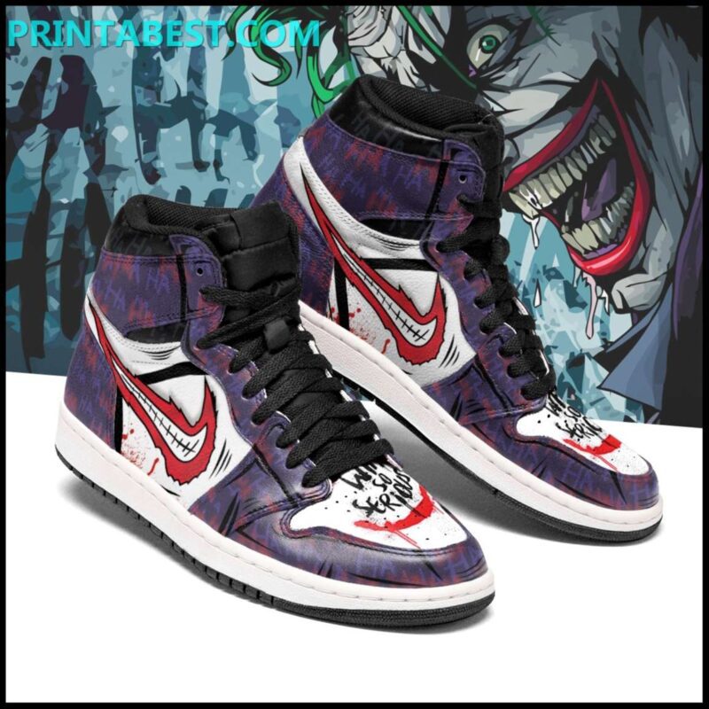Joker Why So Serious Custom Air Jordan 1 High Top Sneakers Custom Shoes 1