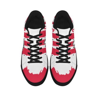Kansas City Chiefs Low Top Leather Stan Smith Shoes - Black Sole SST1629 3 Kansas City Chiefs Low Top Leather Skate Shoes Tennis Shoes Sneaker For Fans Black Sole 3