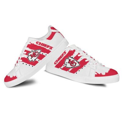 Kansas City Chiefs Low Top Leather Stan Smith Shoes - White Sole SST1580 2 Sneaker For Fans - White Sole