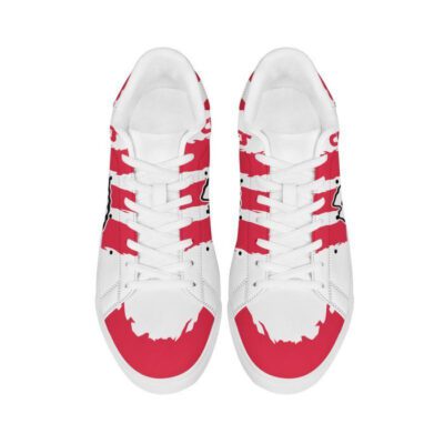 Kansas City Chiefs Low Top Leather Stan Smith Shoes - White Sole SST1580 3 Kansas City Chiefs Low Top Leather Skate Shoes Tennis Shoes Sneaker For Fans White Sole 3