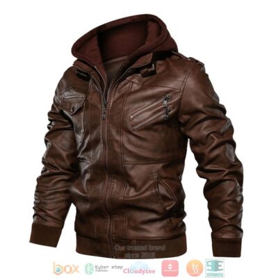 Kansas State Wildcats NCAA Basketball Brown Motorcycle Men Art Leather Jacket LJ1558 1