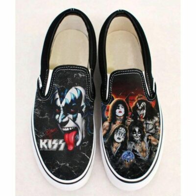 Kiss Music Band Rock Art Sneaker Gift For Fans Custom Shoes Slip On Shoes