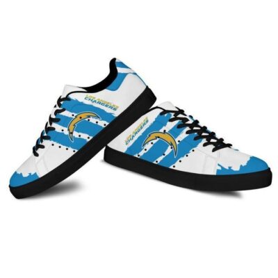 Los Angeles Chargers Low Top Leather Stan Smith Shoes - Black Sole SST1616 2 Sneaker For Fans - Black Sole