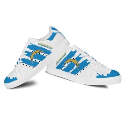 Los Angeles Chargers Low Top Leather Stan Smith Shoes - White Sole SST1567 2 Sneaker For Fans - White Sole