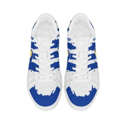 Los Angeles Rams Low Top Leather Stan Smith Shoes - White Sole SST1565 3 Los Angeles Rams Low Top Leather Skate Shoes Tennis Shoes Sneaker For Fans White Sole 3