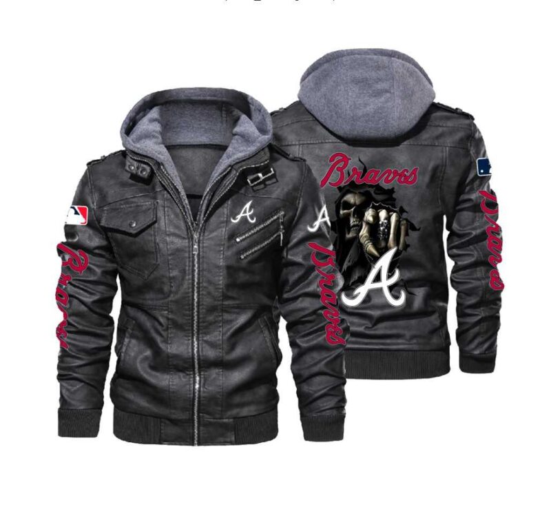 MK Atlanta Braves MLB Grim Reaper Leather Jacket