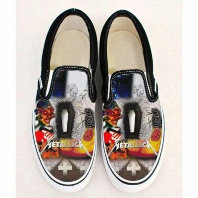 Metallica All Album Music Band Rock Sneaker Gift For Fans Custom Shoes Slip On Shoes