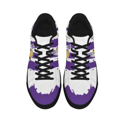 Minnesota Vikings Low Top Leather Stan Smith Shoes - Black Sole SST1640 3 Minnesota Vikings Low Top Leather Skate Shoes Tennis Shoes Sneaker For Fans Black Sole 3