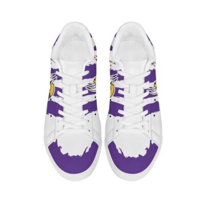 Minnesota Vikings Low Top Leather Stan Smith Shoes - White Sole SST1591 3 Minnesota Vikings Low Top Leather Skate Shoes Tennis Shoes Sneaker For Fans White Sole 3