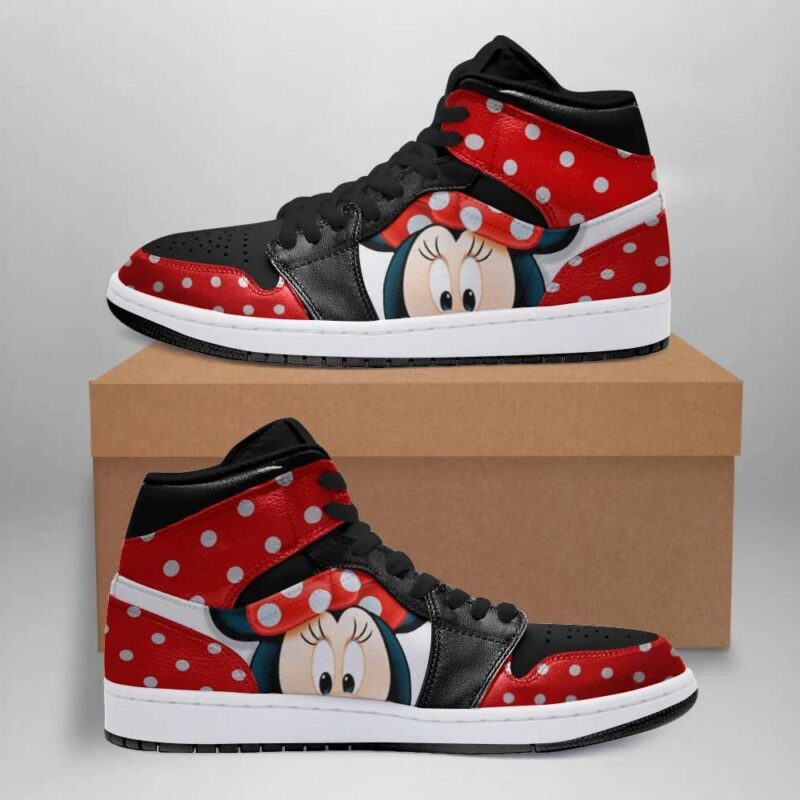 Minnie Mouse Air Jordan 1 High Top Sneakers Custom Shoes For Fans 1