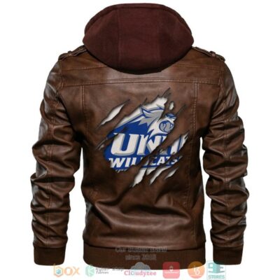 New Hampshire Wildcats NCAA Brown Leather Jacket LJ1889