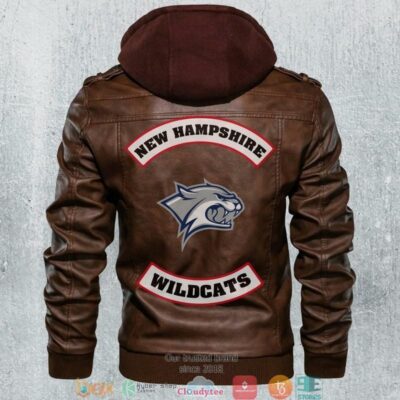 New Hampshire Wildcats NCAA Football Motorcycle Leather Jacket LJ1891