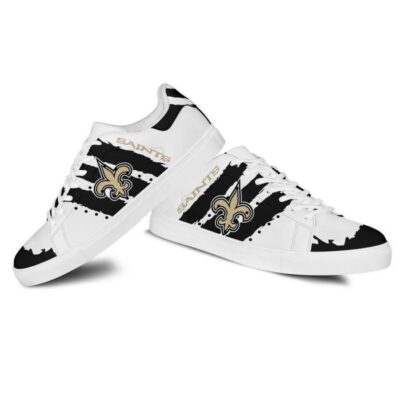 New Orleans Saints Low Top Leather Stan Smith Shoes - White Sole SST1578 2 Sneaker For Fans - White Sole