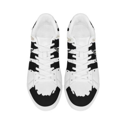 New Orleans Saints Low Top Leather Stan Smith Shoes - White Sole SST1578 3 New Orleans Saints Low Top Leather Skate Shoes Tennis Shoes Sneaker For Fans White Sole 3