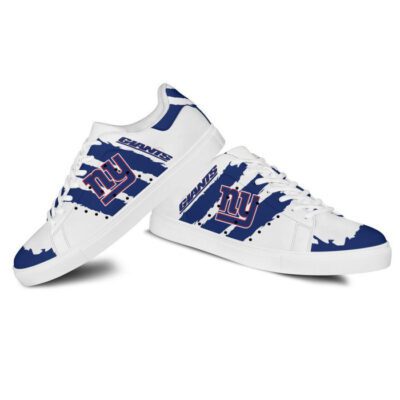 New York Giants Low Top Leather Stan Smith Shoes - White Sole SST1582 2 Sneaker For Fans - White Sole