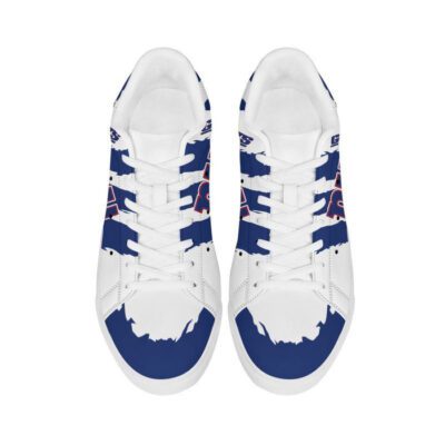 New York Giants Low Top Leather Stan Smith Shoes - White Sole SST1582 3 New York Giants Low Top Leather Skate Shoes Tennis Shoes Sneaker For Fans White Sole 3
