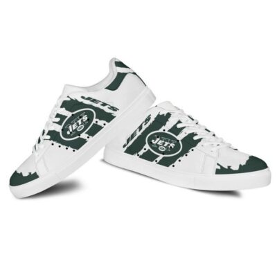New York Jets Low Top Leather Stan Smith Shoes - White Sole SST1573 2 Sneaker For Fans - White Sole