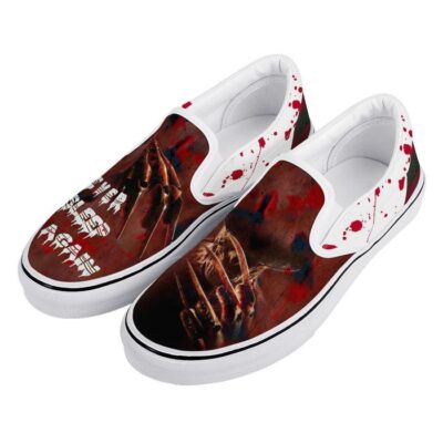 Nightmare On Elm Street Slip-On Shoes Low Top Sneaker For Fans 1 Nightmare On Elm Street Slip On Shoes Low Top Sneaker For Fans 1