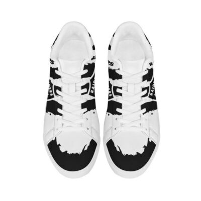 Oakland Raiders Low Top Leather Stan Smith Shoes - White Sole SST1593 3 Oakland Raiders Low Top Leather Skate Shoes Tennis Shoes Sneaker For Fans White Sole 3