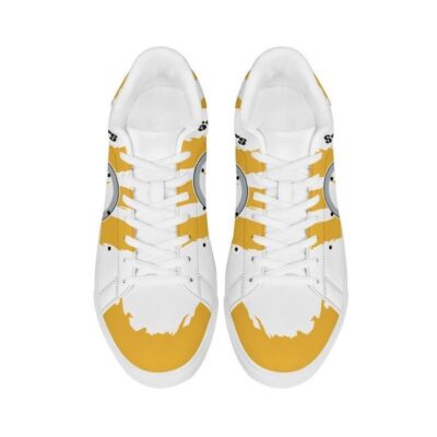 Pittsburgh Steelers Low Top Leather Stan Smith Shoes - White Sole SST1588 3 Pittsburgh Steelers Low Top Leather Skate Shoes Tennis Shoes Sneaker For Fans White Sole 3