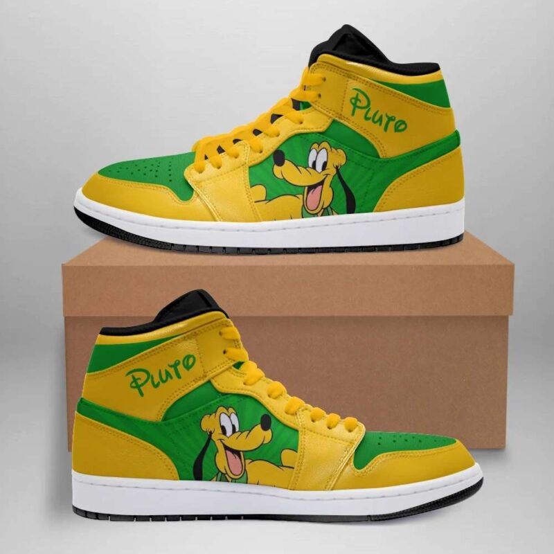 Pluto Dog Air Jordan 1 High Top Sneakers Custom Shoes For Fans 1