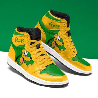 Pluto Dog Air Jordan 1 High Top Sneakers Custom Shoes For Fans
