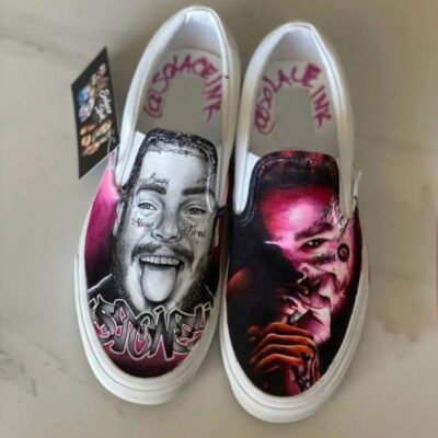 Post Malone Sneaker Gift For Fans Custom Shoes Slip On Shoes