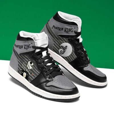 Pumpin King Jack Skellington Air Jordan 1 High Top Sneakers Custom Shoes For Fans