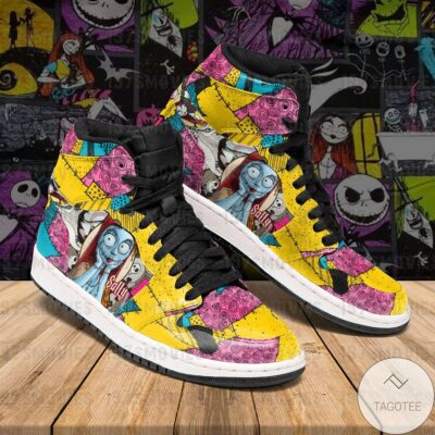 Sally Jack Skellington The Nightmare Before Christmas Air Jordan 1 High Top Sneakers Custom Shoes 2