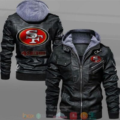 San Francisco 49ers Black Brown Leather Jacket LJ2333
