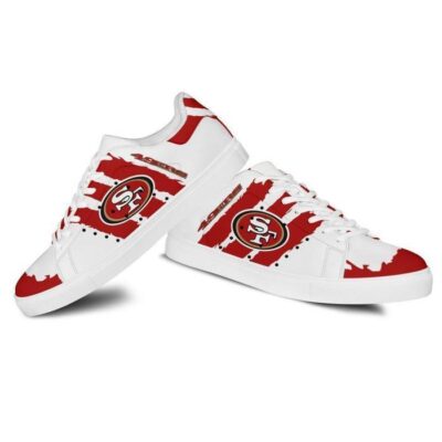 San Francisco 49ers Low Top Leather Stan Smith Shoes - White Sole SST1566 2 Sneaker For Fans - White Sole