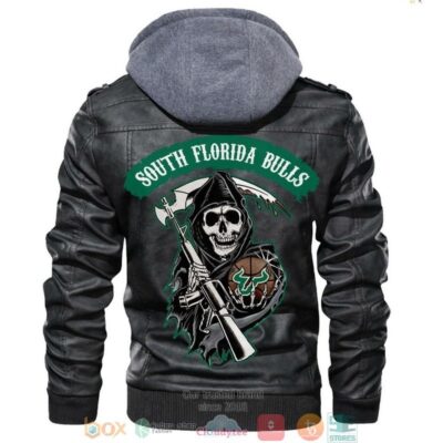 South Florida Bulls NCAA Basketball Sons Of Anarchy Black Leather Jacket LJ2442