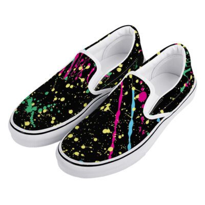 Splatter Slip On Shoes Low Top Sneaker For Fans 1
