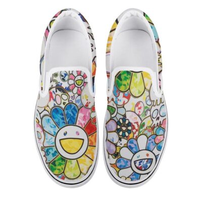 Takashi Murakami Sunflower Slip-On Shoes Low Top Sneaker For Fans