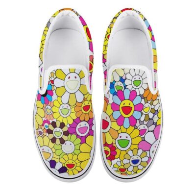 Takashi Murakami Sunflower Slip-On Shoes Low Top Sneaker For Fans