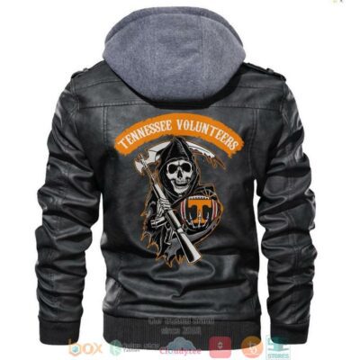 Tennessee Volunteers NCAA Football Sons Of Anarchy Black Leather Jacket LJ2609