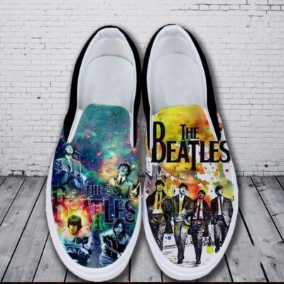 The Beatles Music Band Art Sneaker Gift For Fans Custom Shoes Slip On Shoes