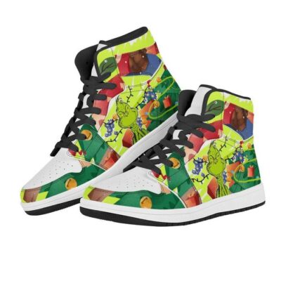 The Grinch Sneaker Air Jordan 1 Custom Sneakers For Fans 2