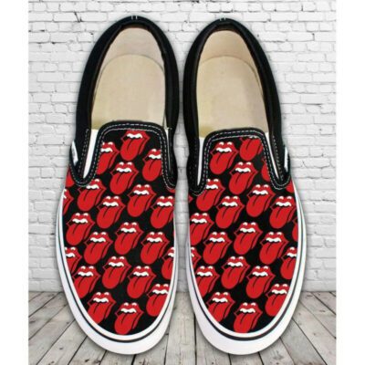 The Rolling Stone Symbol Sneaker Gift For Fans Custom Shoes Slip On Shoes