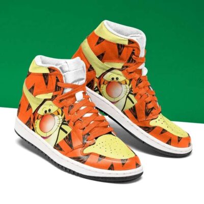 Tigger Winnie The Pooh Air Jordan 1 High Top Sneakers Custom Shoes For Fans