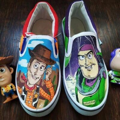 Toy Story Lovers Woody X Buzz Lightyear Sneaker Gift For Fans Custom Shoes Slip On Shoes