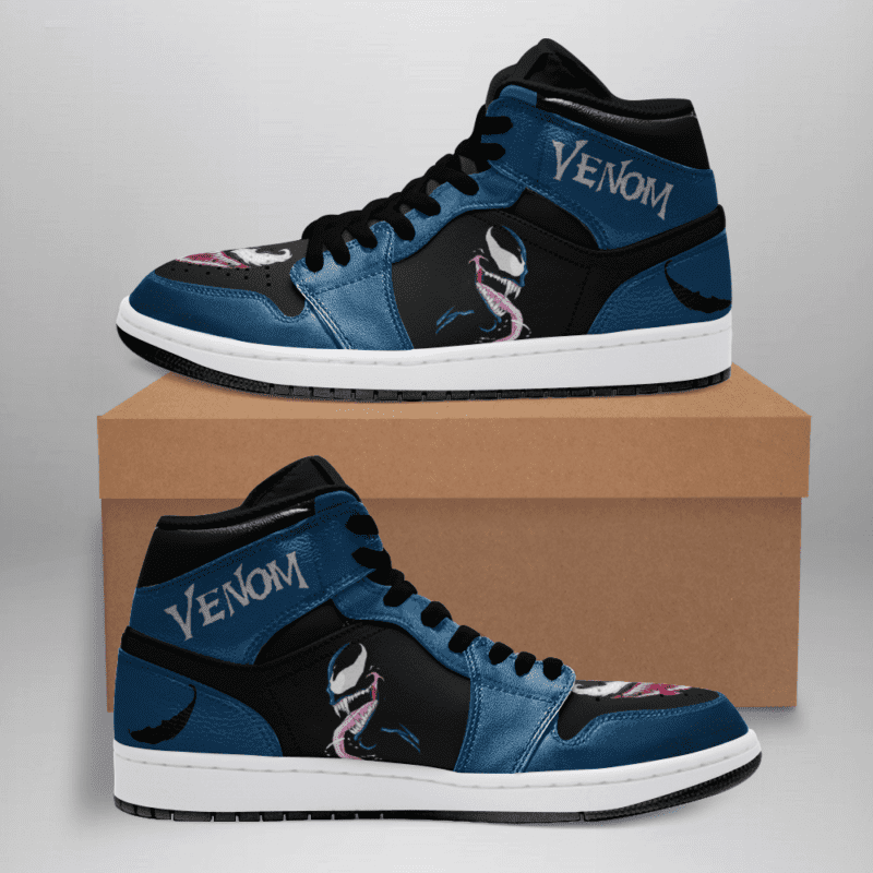 Venom Dark Blue Air Jordan 1 High Top Sneakers Custom Shoes 1